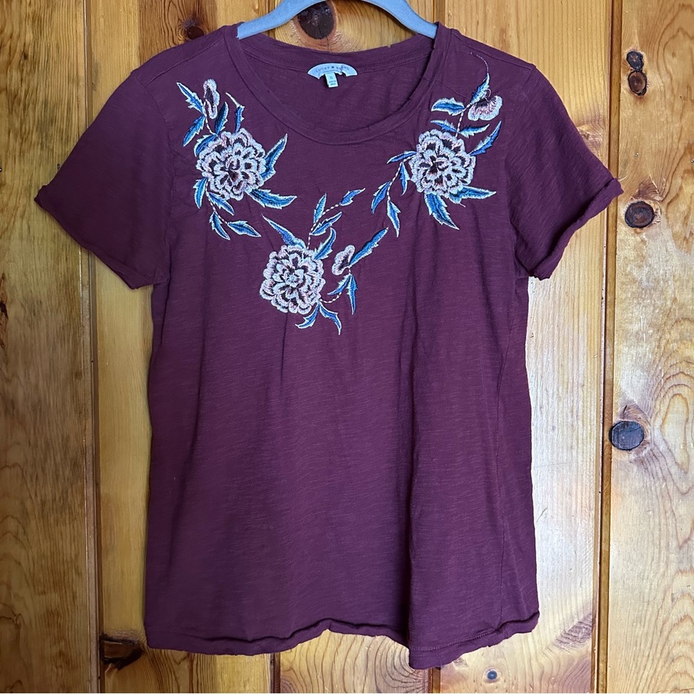 Lucky Brand Embroidered Floral Women's Top